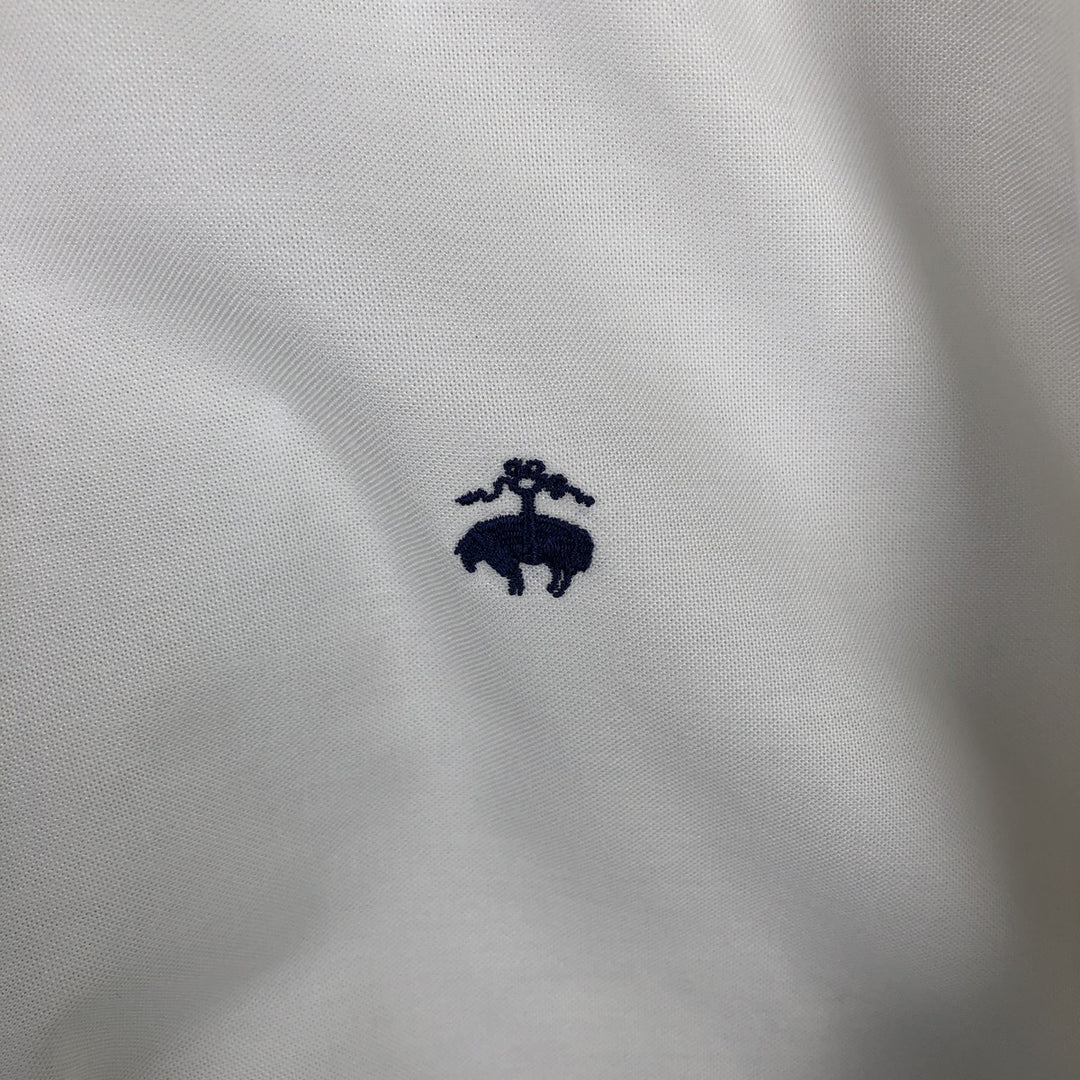 Brooks Brothers 346 long sleeve button-down shirt, men's size M Supima Cotton white type Vintage Second Hand
