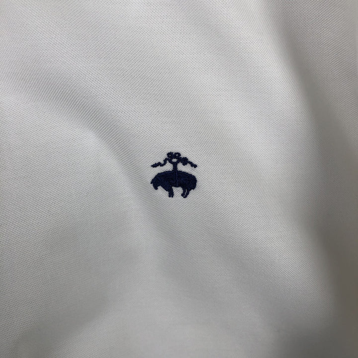 Brooks Brothers 346 long sleeve button-down shirt, men's size M Supima Cotton white type Vintage Second Hand