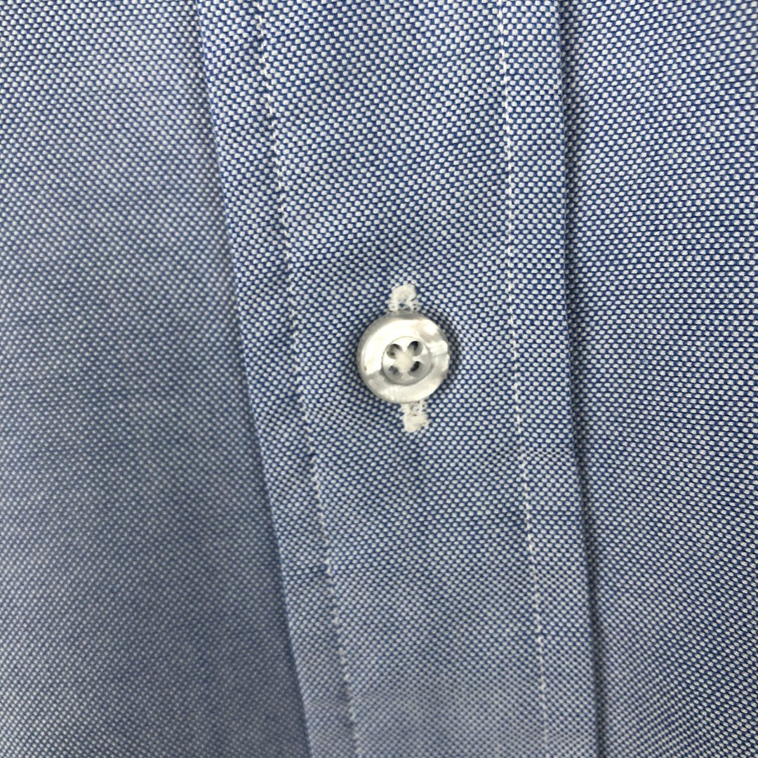 Vintage LLBean long-sleeved button-down check shirt from the 1990s, men's size XL. cotton Blue type light blue Vintage Second Hand