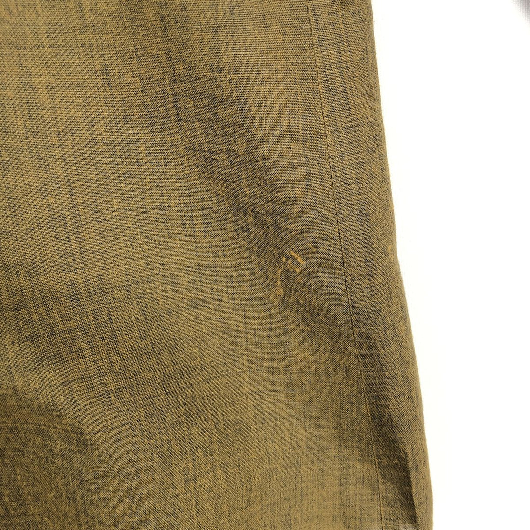 KAYNEE Golden Crest Long-Sleeve Button-Down Shirt, Men's Size S (Equivalent), Vintage polyester Khaki type Vintage Second Hand