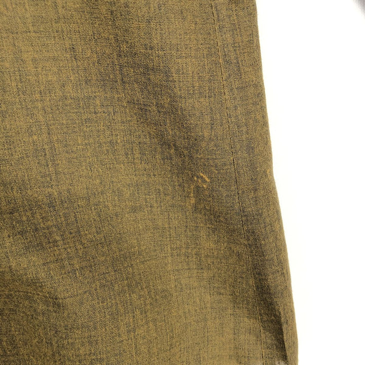 KAYNEE Golden Crest Long-Sleeve Button-Down Shirt, Men's Size S (Equivalent), Vintage polyester Khaki type Vintage Second Hand