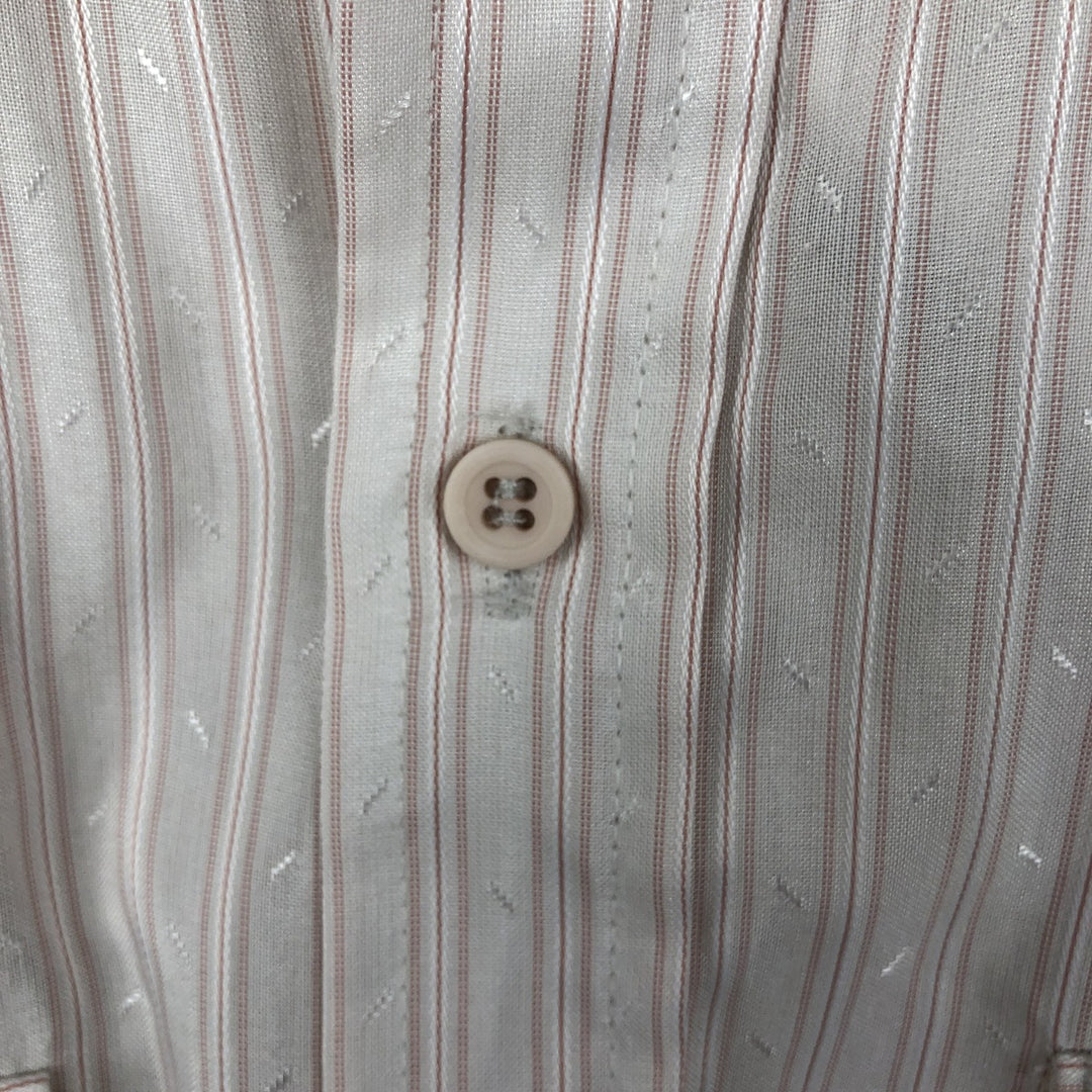 80'S Dee Cee Rangers Stripe Pattern Long-Sleeve Western Shirt, Made in USA, Men's Size XL unclear white type Vintage Second Hand