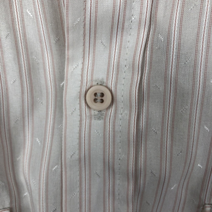 80'S Dee Cee Rangers Stripe Pattern Long-Sleeve Western Shirt, Made in USA, Men's Size XL unclear white type Vintage Second Hand