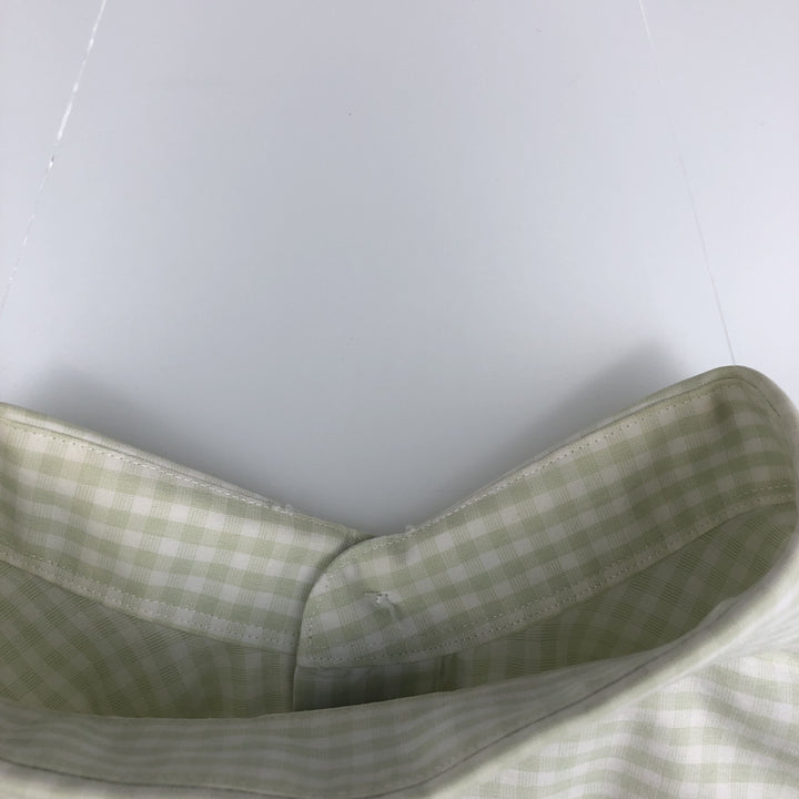 Brooks Brothers Est. 1818 Gingham Check Wide Collar Long Sleeve Cotton Check Shirt, Men's Size L Supima Cotton white type Vintage Second Hand