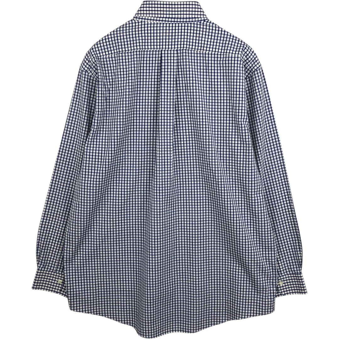 Brooks Brothers 346 Long Sleeve Button-Down Check Shirt, Men's XL cotton white type Vintage Second Hand