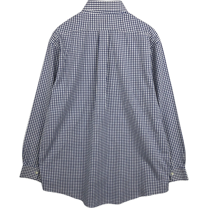 Brooks Brothers 346 Long Sleeve Button-Down Check Shirt, Men's XL cotton white type Vintage Second Hand