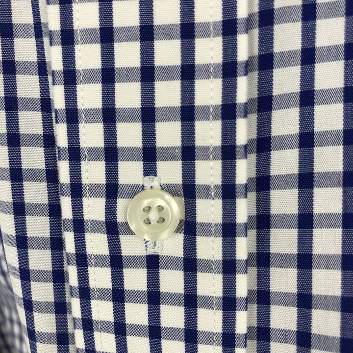 Brooks Brothers 346 Long Sleeve Button-Down Check Shirt, Men's XL cotton white type Vintage Second Hand