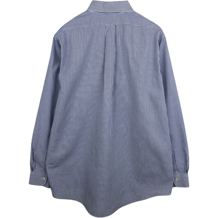 Brooks Brothers Est.1818 Long Sleeve Button-Down Check Shirt, Men's Size L cotton white type Vintage Second Hand