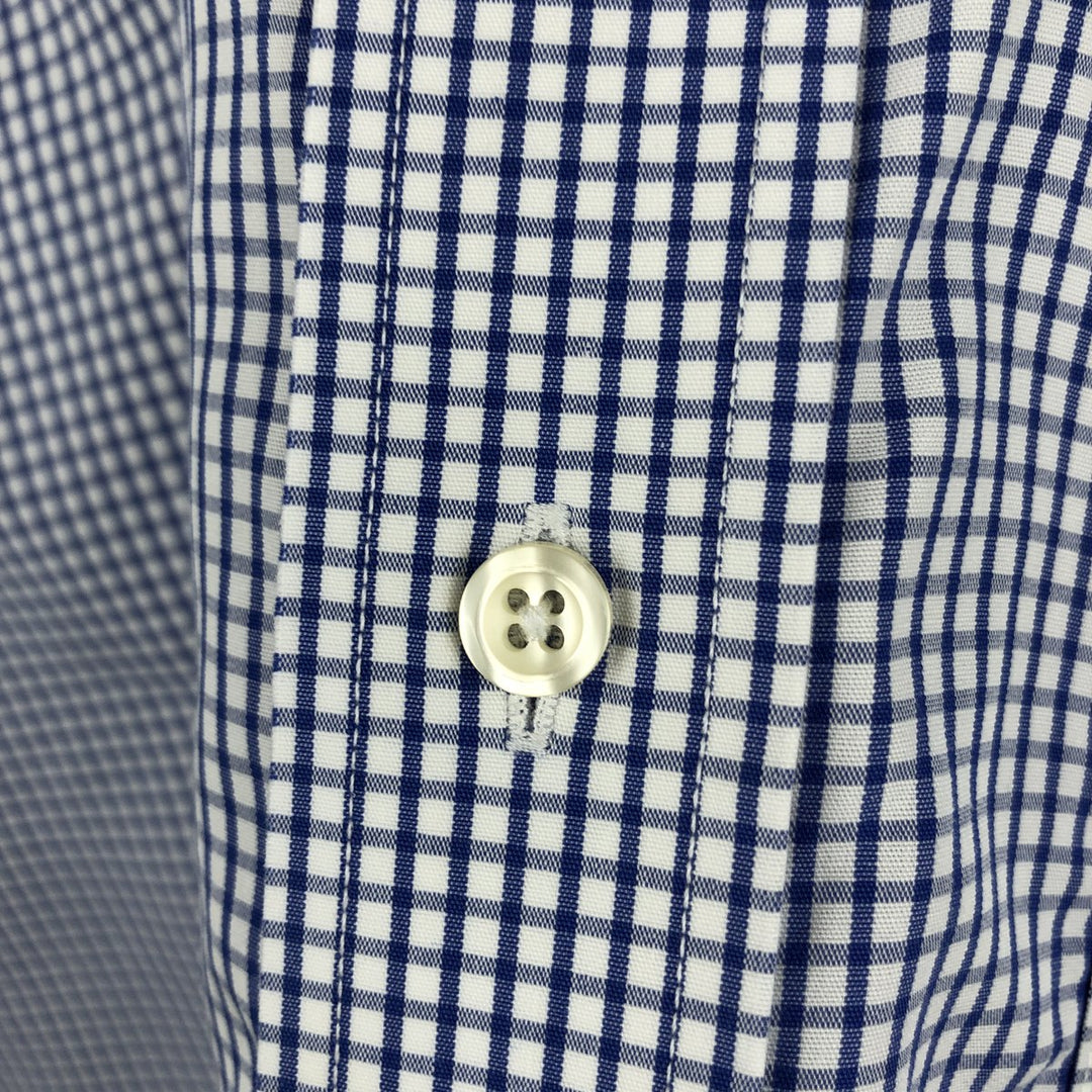 Brooks Brothers Est.1818 Long Sleeve Button-Down Check Shirt, Men's Size L cotton white type Vintage Second Hand