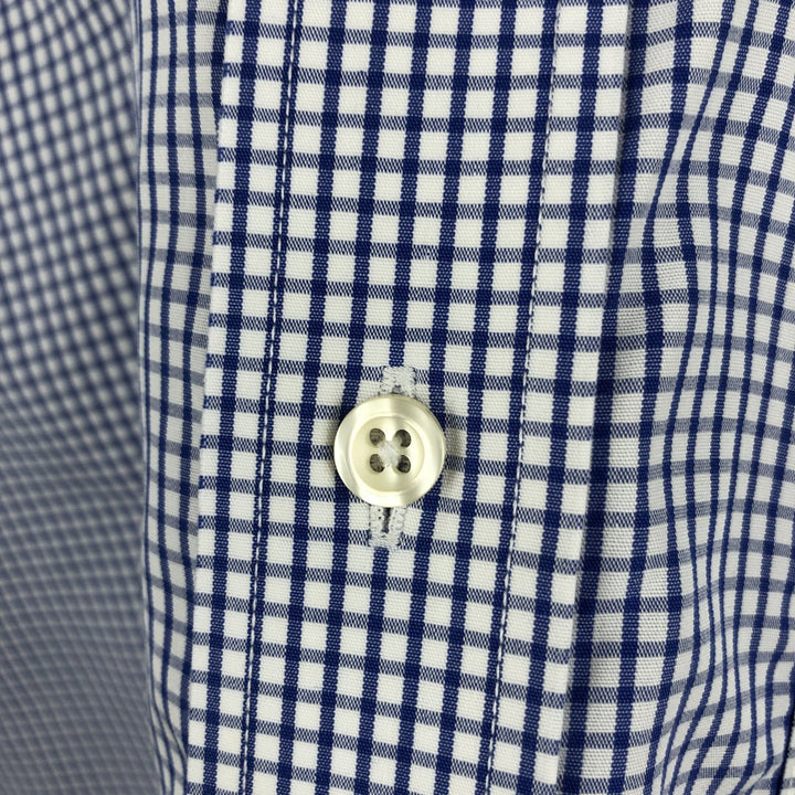Brooks Brothers Est.1818 Long Sleeve Button-Down Check Shirt, Men's Size L cotton white type Vintage Second Hand