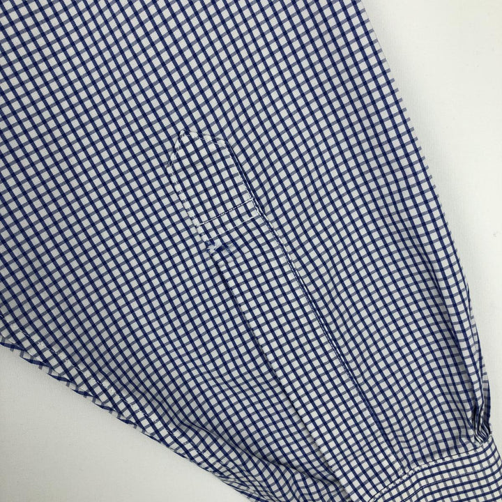 Brooks Brothers Est.1818 Long Sleeve Button-Down Check Shirt, Men's Size L cotton white type Vintage Second Hand
