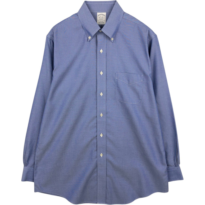 Brooks Brothers Est.1818 Long Sleeve Button-Down Shirt, Men's Size L Supima Cotton blue type Vintage Second Hand