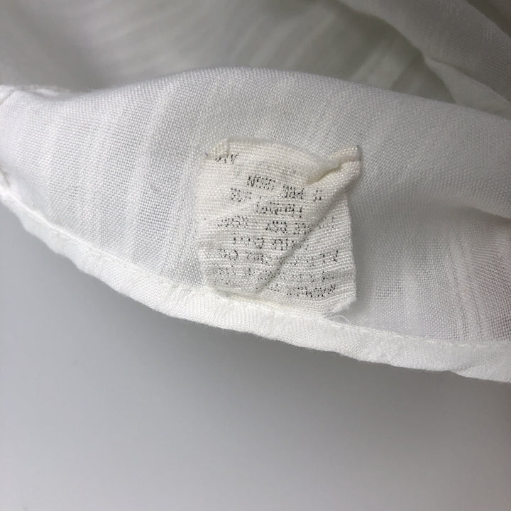 70s-80'S Arrow KIRK KENT Long-Sleeve Poly-Cotton Shirt, Men's Size L (Equivalent), Vintage polyester white type Vintage Second Hand