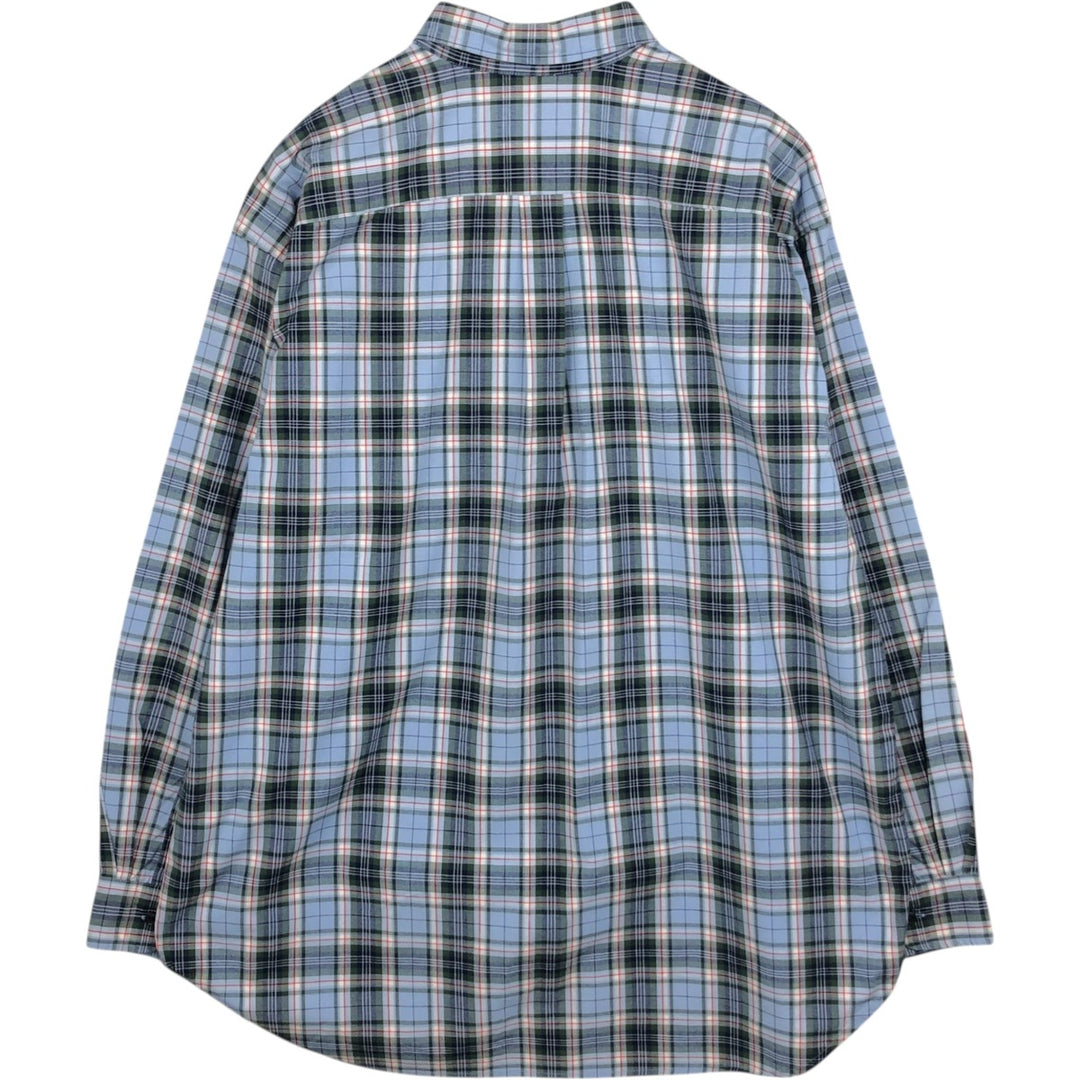 90'S GAP Vintage Long Sleeve Button-Down Check Shirt, Men's XL cotton Blue type light blue Vintage Second Hand