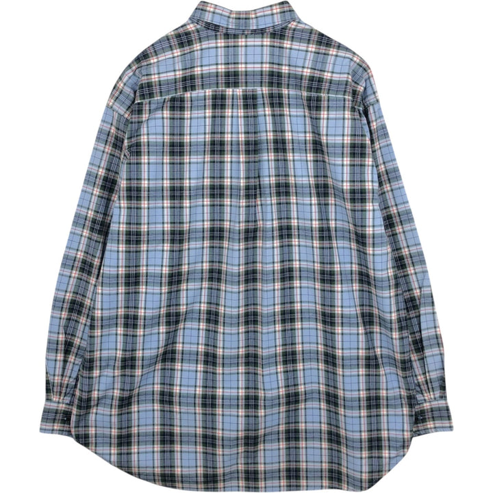 90'S GAP Vintage Long Sleeve Button-Down Check Shirt, Men's XL cotton Blue type light blue Vintage Second Hand