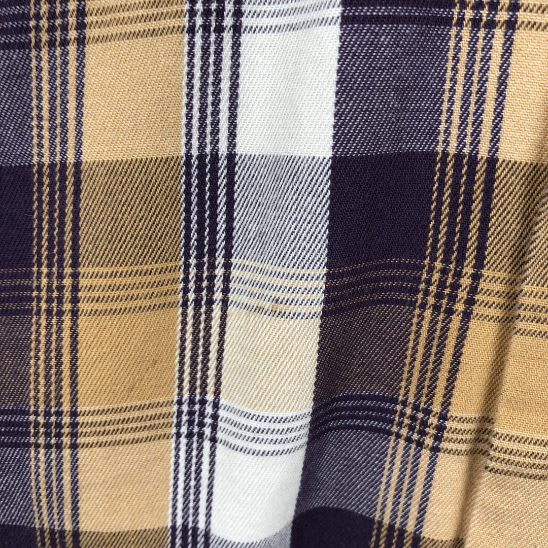 1990'S Eddie Bauer Check Pattern Long Sleeve Button-Down Work Shirt Men's Size M (Equivalent) Vintage cotton brown type Vintage Second Hand