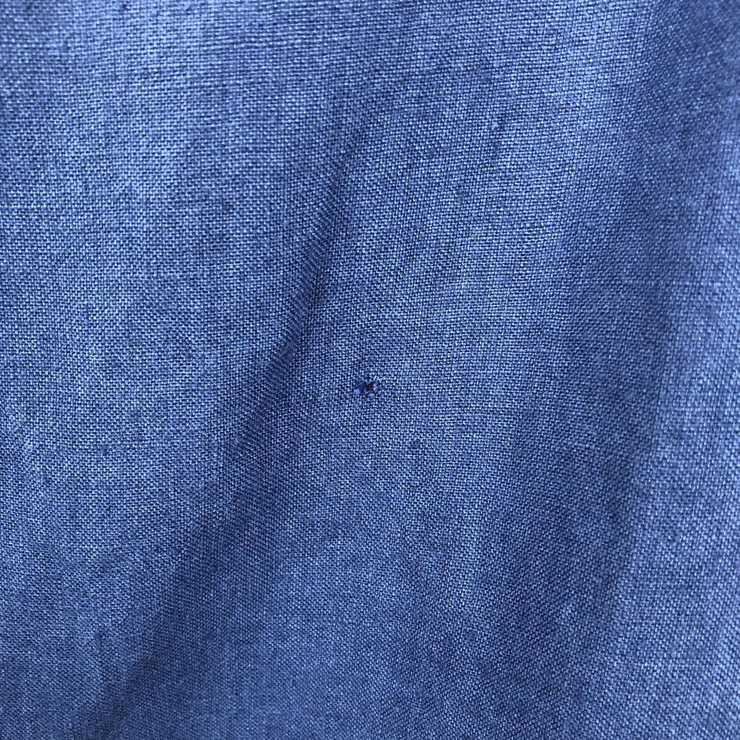 Banana Republic Long Sleeve Linen Shirt, Men's M Size linen blue type Vintage Second Hand