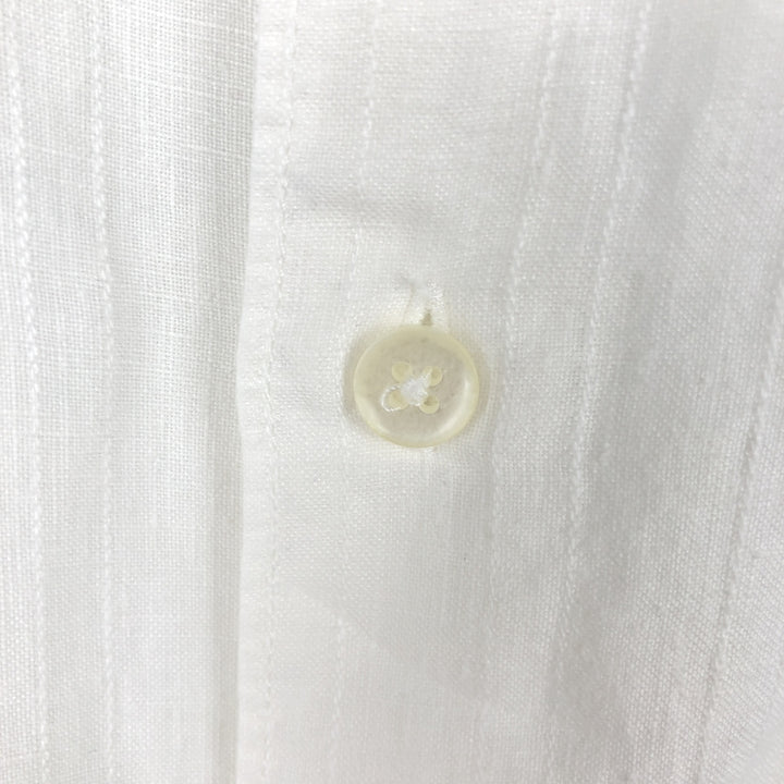 Cubavera Short-Sleeve Linen Shirt, Men's Size L (approx.) linen white type Vintage Second Hand