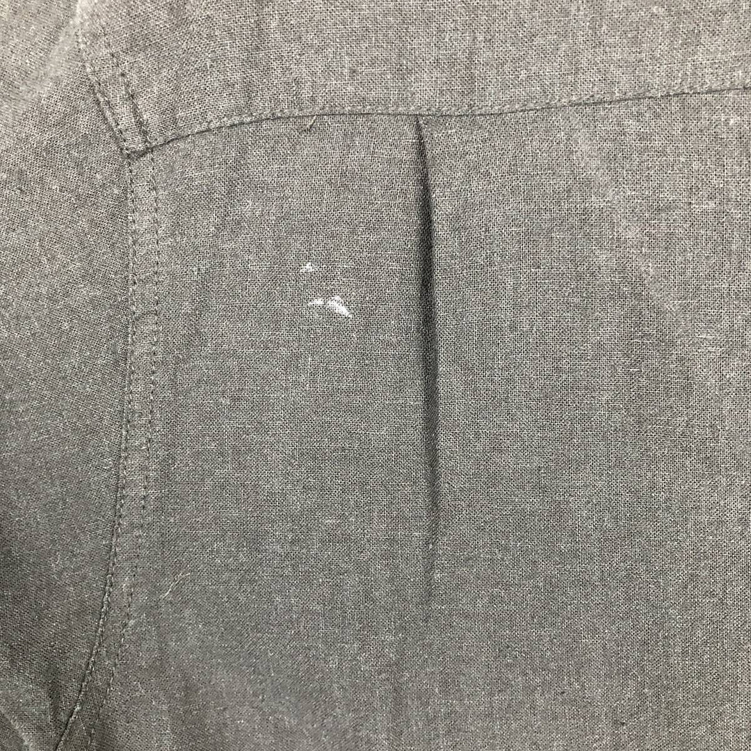 HAGGAR Short-Sleeve Open-Collar Rayon x Linen Shirt, Boxy Fit, Men's Size XL (approx.) linen black type Vintage Second Hand