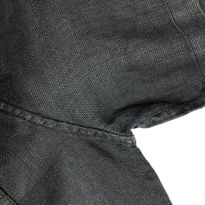 BREAKWATER Short Sleeve Open Collar Linen Shirt, Box Shirt, Men's Size L linen black type Vintage Second Hand