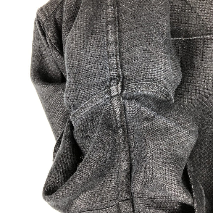 BREAKWATER Short Sleeve Open Collar Linen Shirt, Box Shirt, Men's Size L linen black type Vintage Second Hand