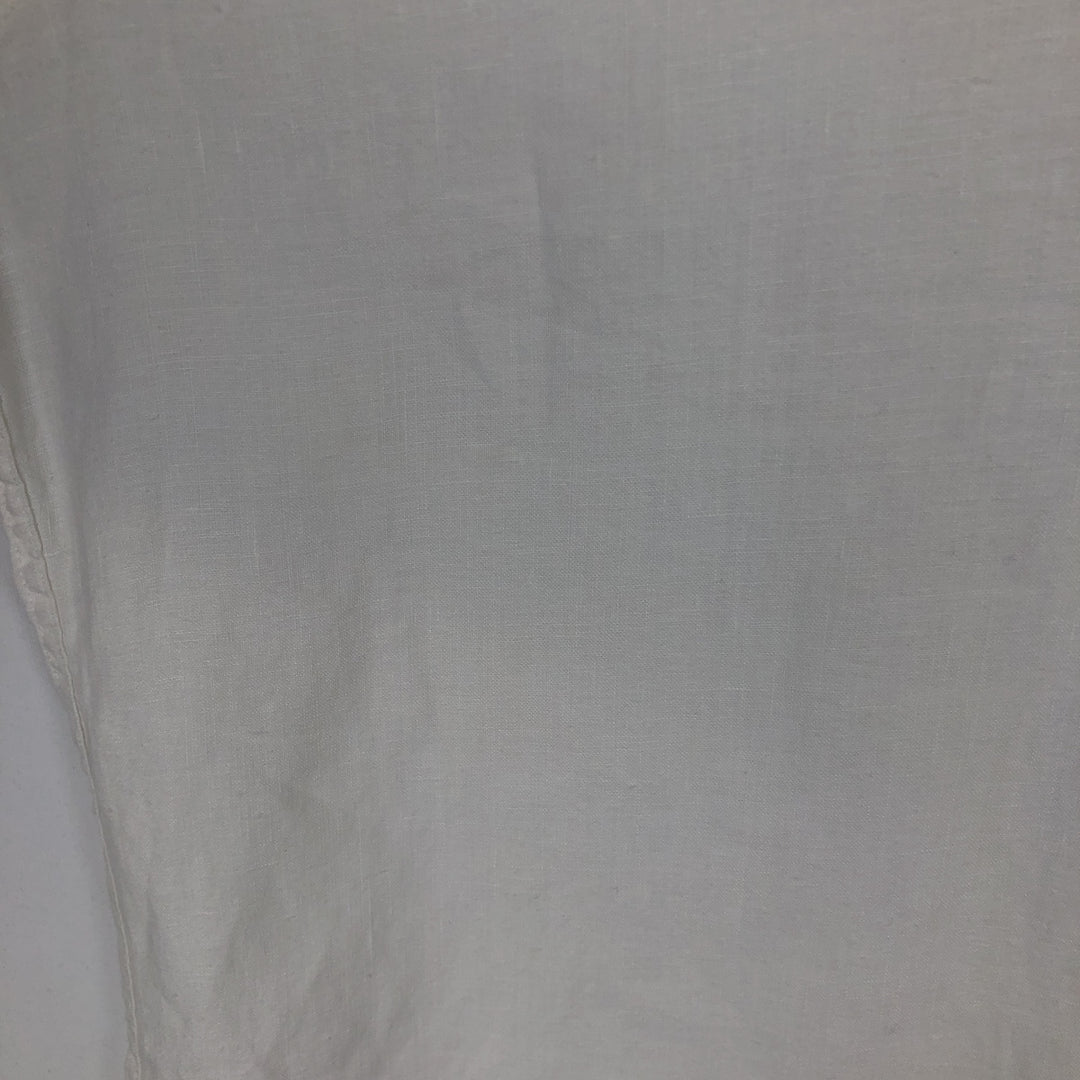 J.Crew Short-Sleeve Linen Shirt, Men's Size M (approx.) linen white type Vintage Second Hand