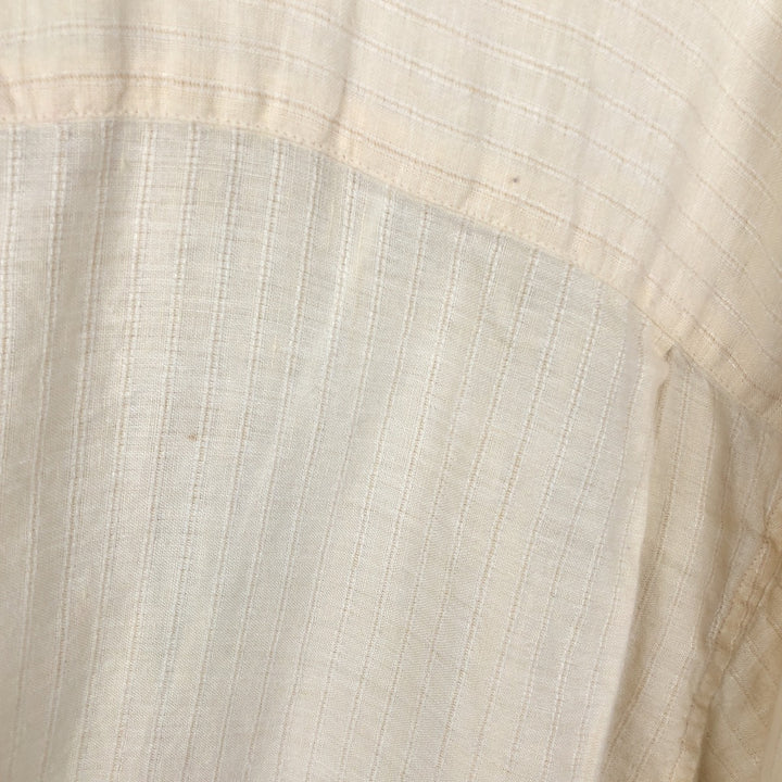 90'S GAP (Old GAP) Short-Sleeve Open-Collar Linen Shirt, Boxy Shirt, Men's Size XL (Equivalent), Vintage linen Beige type Vintage Second Hand