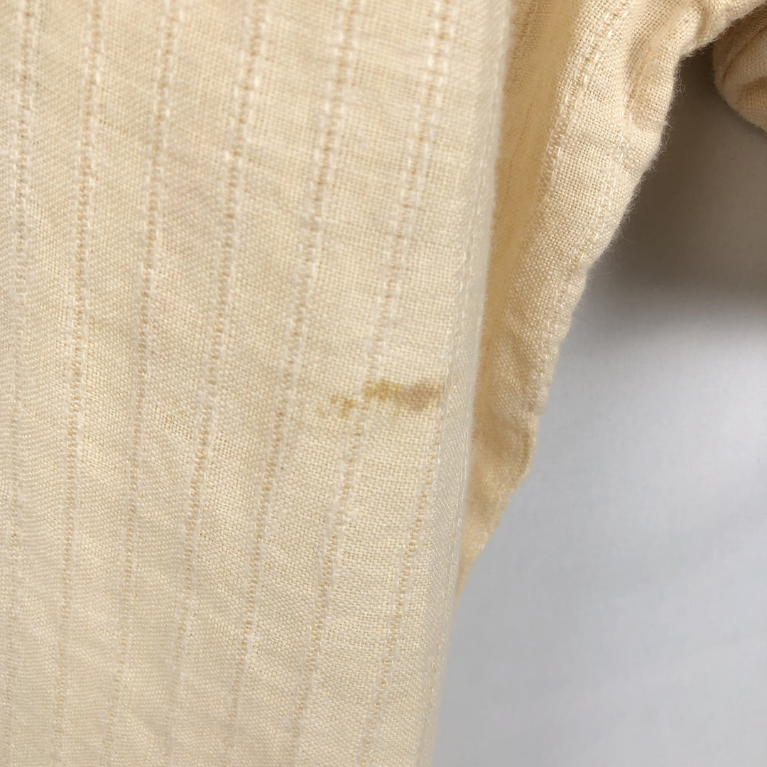 90'S GAP (Old GAP) Short-Sleeve Open-Collar Linen Shirt, Boxy Shirt, Men's Size XL (Equivalent), Vintage linen Beige type Vintage Second Hand