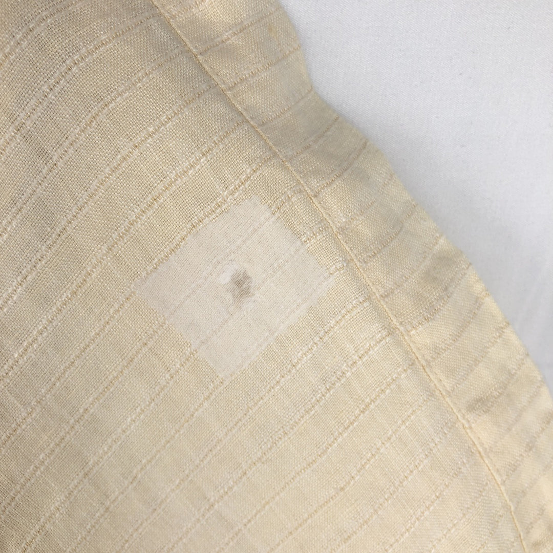 90'S GAP (Old GAP) Short-Sleeve Open-Collar Linen Shirt, Boxy Shirt, Men's Size XL (Equivalent), Vintage linen Beige type Vintage Second Hand