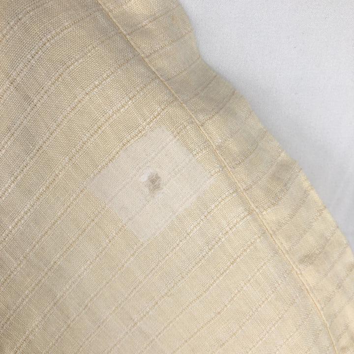 90'S GAP (Old GAP) Short-Sleeve Open-Collar Linen Shirt, Boxy Shirt, Men's Size XL (Equivalent), Vintage linen Beige type Vintage Second Hand