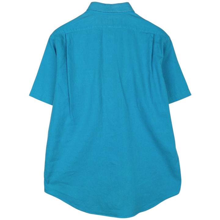 Ralph Lauren POLO by Ralph Lauren short sleeve linen shirt, men's size L linen Blue type light blue Vintage Second Hand