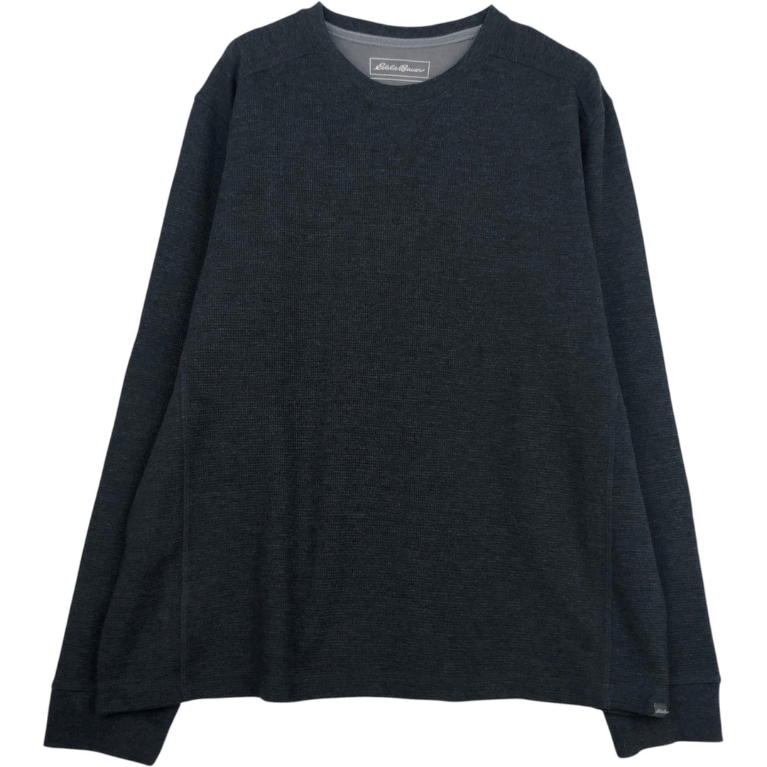 Eddie Bauer long-sleeved T-shirt, men's size XL cotton Charcoal Vintage Second Hand