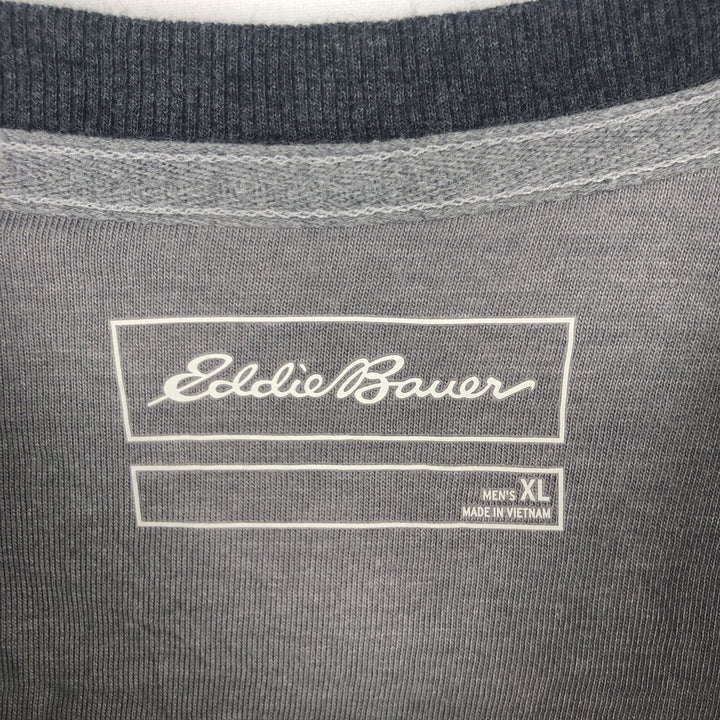 Eddie Bauer long-sleeved T-shirt, men's size XL cotton Charcoal Vintage Second Hand
