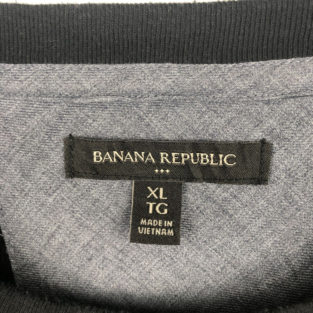 Banana Republic Thermal Long-Sleeve T-Shirt, Waffle Knit, Men's Size XL (equivalent) cotton black type Vintage Second Hand