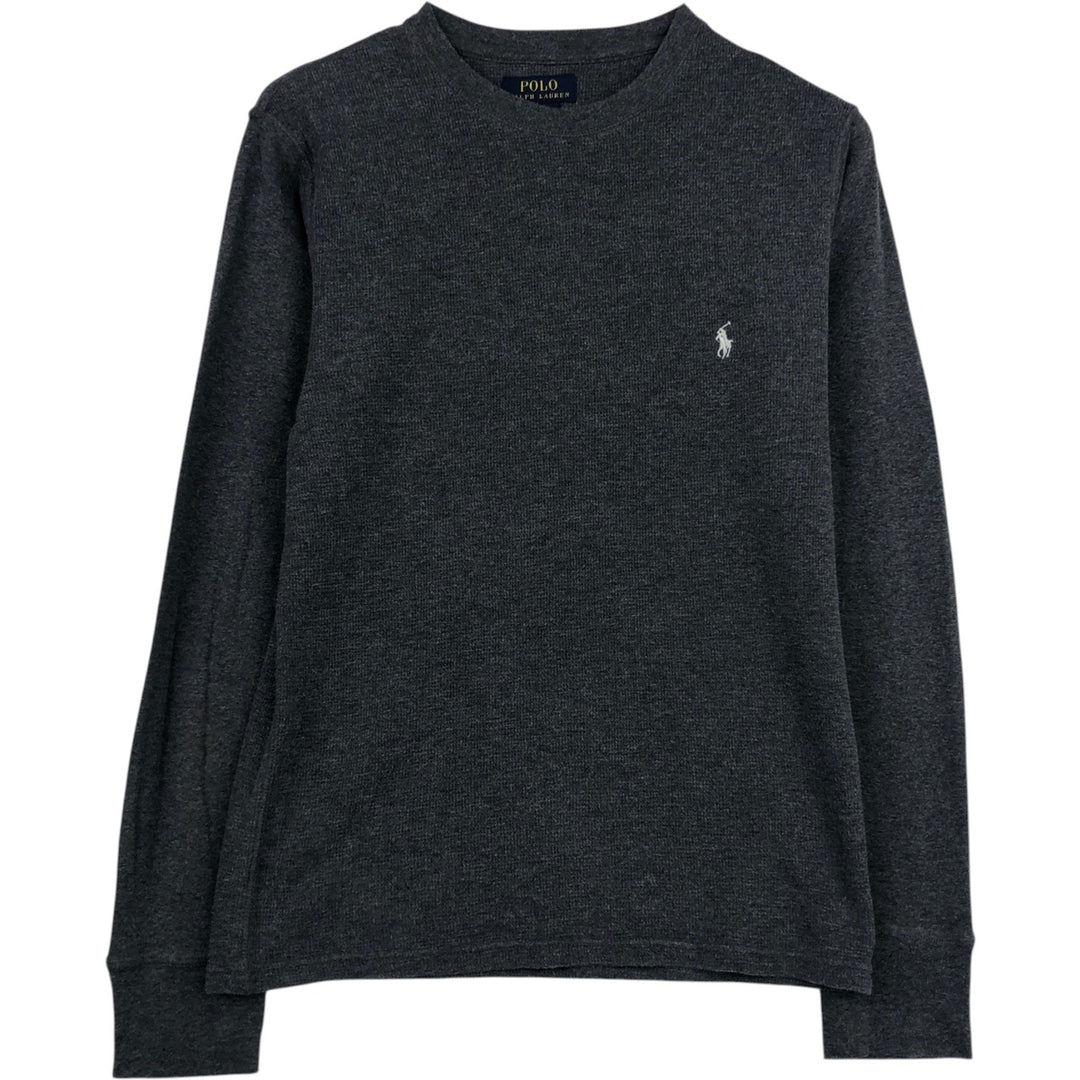 Ralph Lauren POLO RALPH LAUREN Long-Sleeve T-Shirt (Men's Size S) cotton gray type Vintage Second Hand