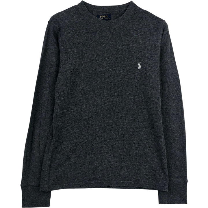 Ralph Lauren POLO RALPH LAUREN Long-Sleeve T-Shirt (Men's Size S) cotton gray type Vintage Second Hand