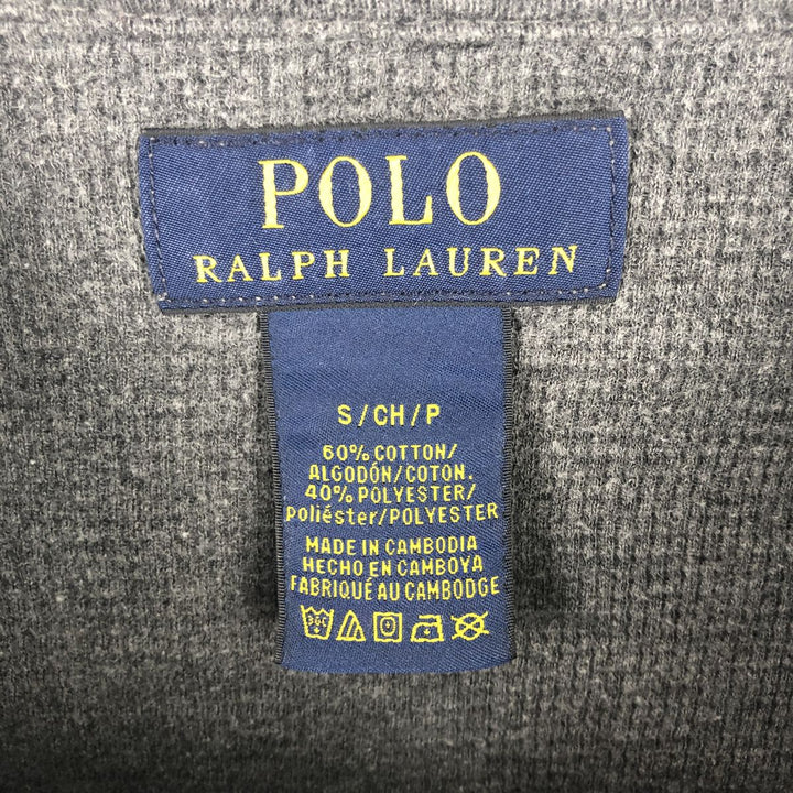 Ralph Lauren POLO RALPH LAUREN Long-Sleeve T-Shirt (Men's Size S) cotton gray type Vintage Second Hand