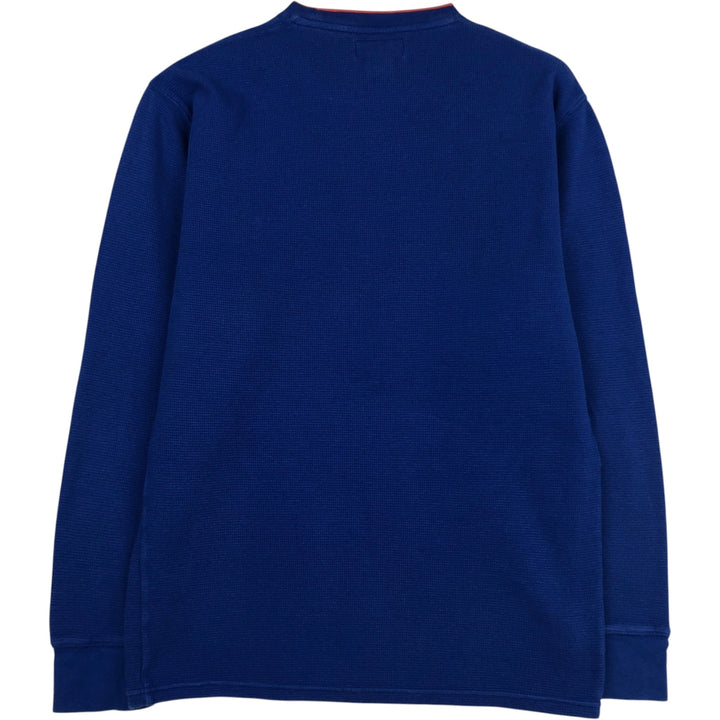 Ralph Lauren POLO RALPH LAUREN Thermal Ron T Waffle Men's L size cotton blue type Vintage Second Hand