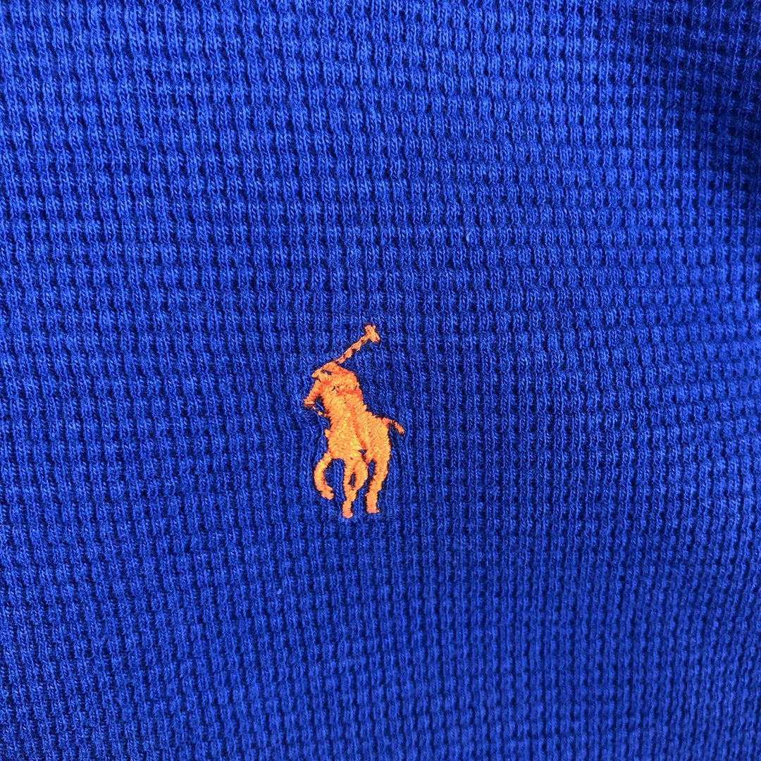 Ralph Lauren POLO RALPH LAUREN Thermal Ron T Waffle Men's L size cotton blue type Vintage Second Hand