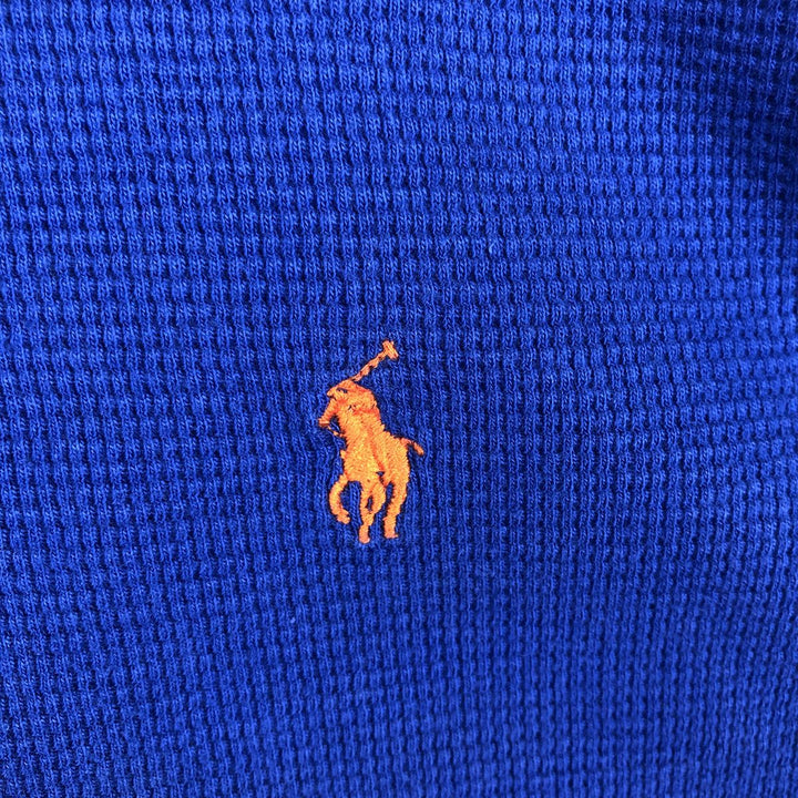 Ralph Lauren POLO RALPH LAUREN Thermal Ron T Waffle Men's L size cotton blue type Vintage Second Hand