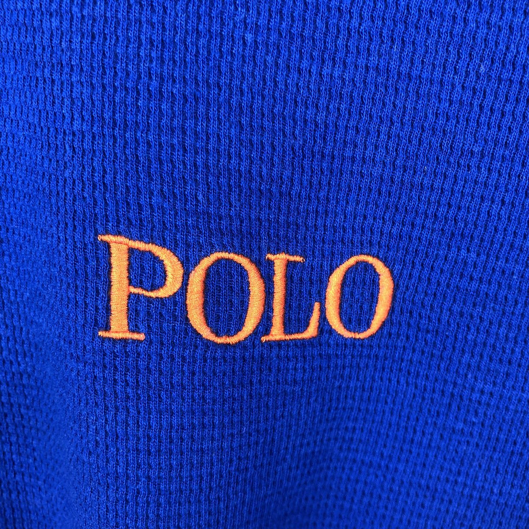 Ralph Lauren POLO RALPH LAUREN long-sleeved T-shirt, men's size XXL cotton blue type Vintage Second Hand