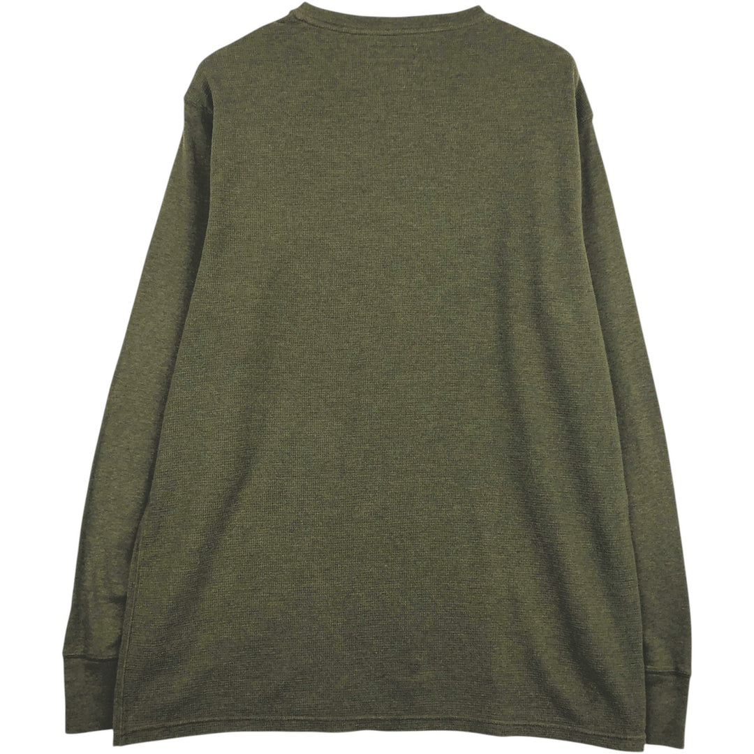 Ralph Lauren POLO RALPH LAUREN Thermal Long T-Shirt Men's XL cotton Khaki type Vintage Second Hand