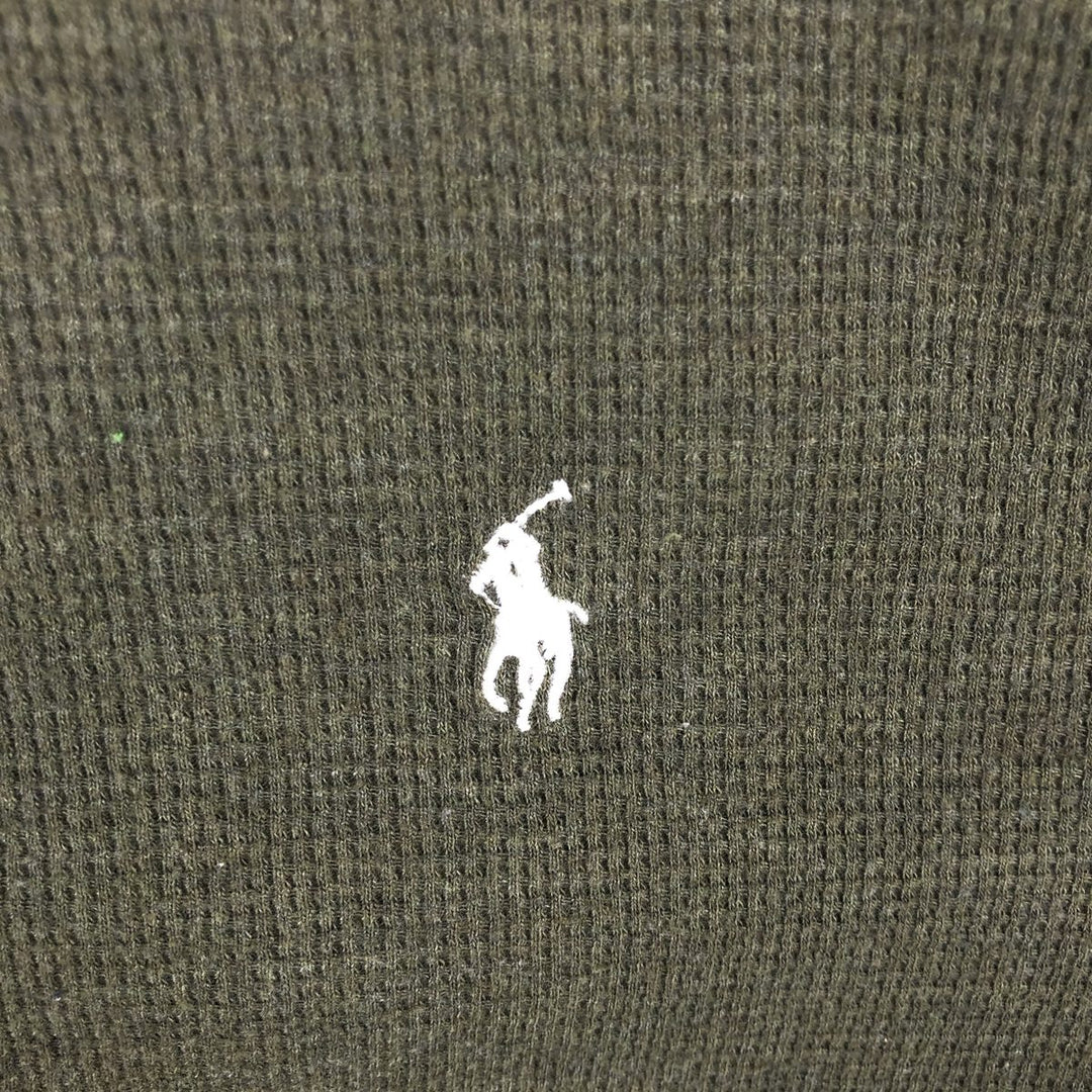 Ralph Lauren POLO RALPH LAUREN Thermal Long T-Shirt Men's XL cotton Khaki type Vintage Second Hand