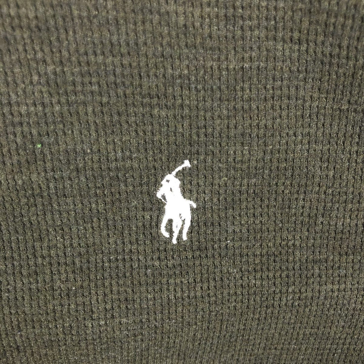 Ralph Lauren POLO RALPH LAUREN Thermal Long T-Shirt Men's XL cotton Khaki type Vintage Second Hand