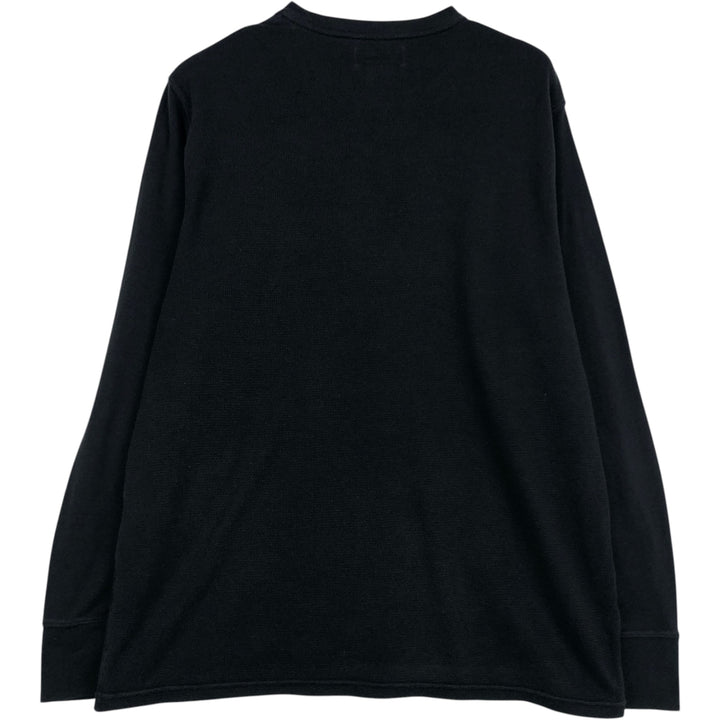 Ralph Lauren POLO RALPH LAUREN Thermal Long T-shirt Waffle Men's XL cotton black type Vintage Second Hand