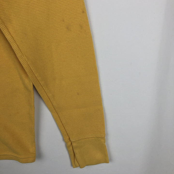 Ralph Lauren POLO RALPH LAUREN Thermal T-Shirt, Waffle, Men's Size Small cotton yellow type Vintage Second Hand