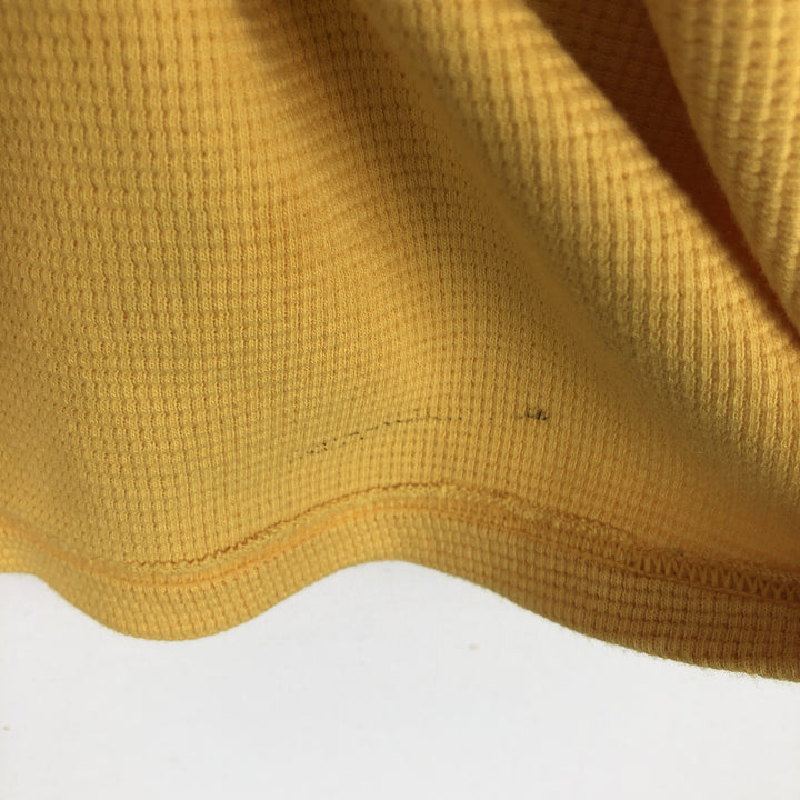 Ralph Lauren POLO RALPH LAUREN Thermal T-Shirt, Waffle, Men's Size Small cotton yellow type Vintage Second Hand