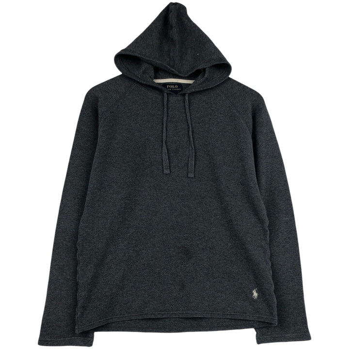Ralph Lauren POLO RALPH LAUREN Hooded Thermal T-Shirt, Waffle, Men's Size Small cotton gray type Vintage Second Hand