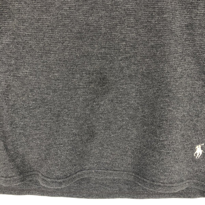 Ralph Lauren POLO RALPH LAUREN Hooded Thermal T-Shirt, Waffle, Men's Size Small cotton gray type Vintage Second Hand