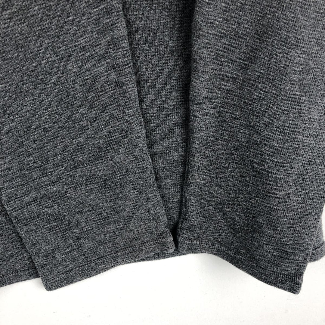Ralph Lauren POLO RALPH LAUREN Hooded Thermal T-Shirt, Waffle, Men's Size Small cotton gray type Vintage Second Hand